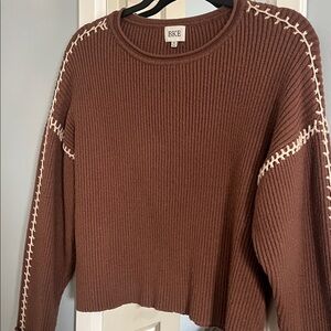 BKE Buckle Soft Chocolate Mocha Knit Chunky Sweater XS